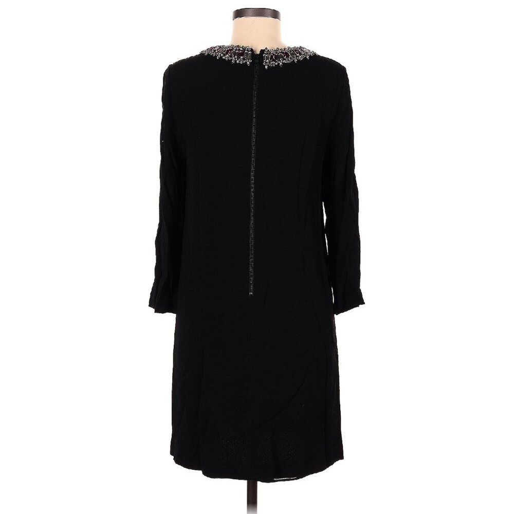 Alice + Olivia Prim Embellished Shift Black Dress Size 2 - Picture 6 of 7